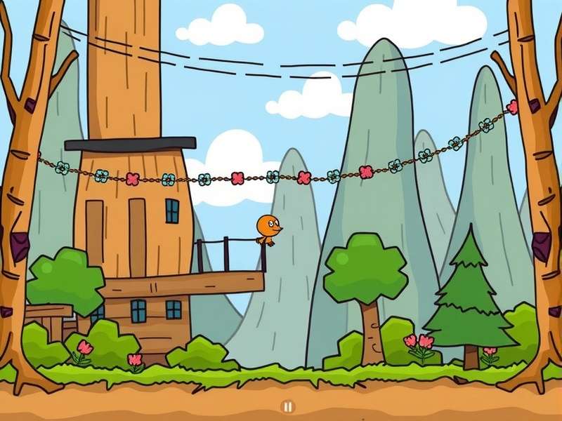 Doodle Jump gameplay screenshot showing the Doodler on platforms with Google branding in the background