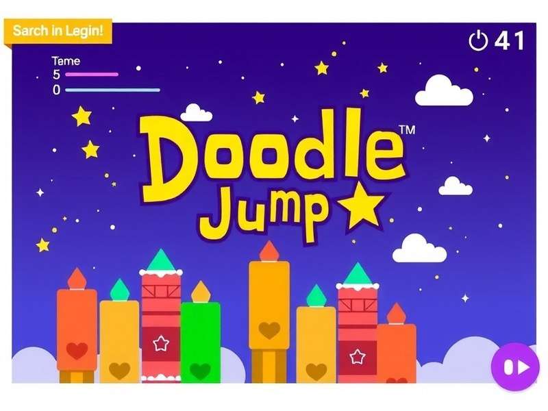 Doodle Jump Advanced Tips Infographic showing platform patterns and power-ups