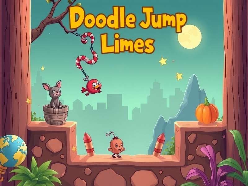 Doodle Jump gameplay on a smartphone screen
