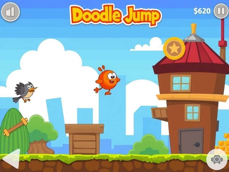 Doodle Jump game code structure and visual elements breakdown