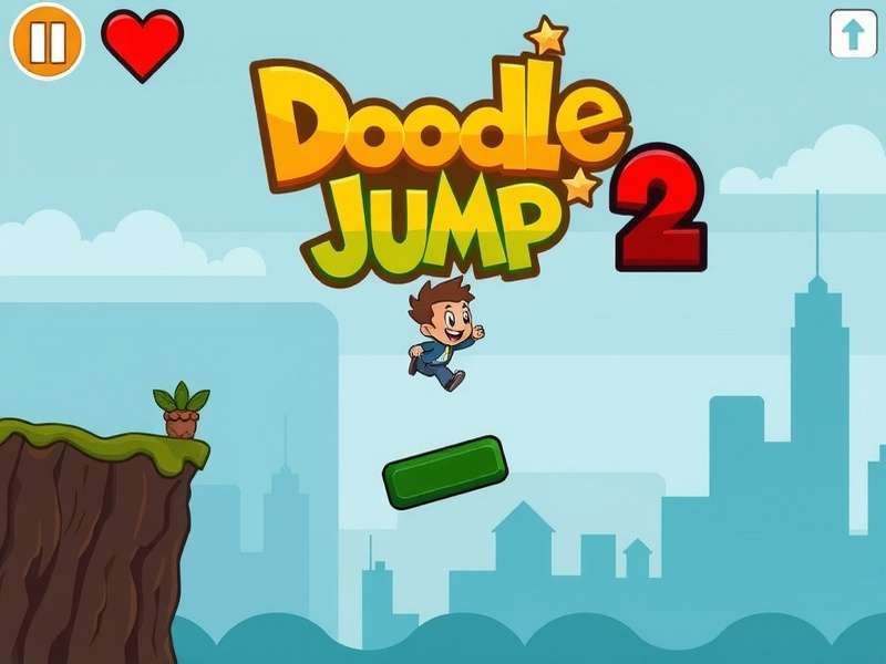 Doodle Jump 2 gameplay screenshot showing high score