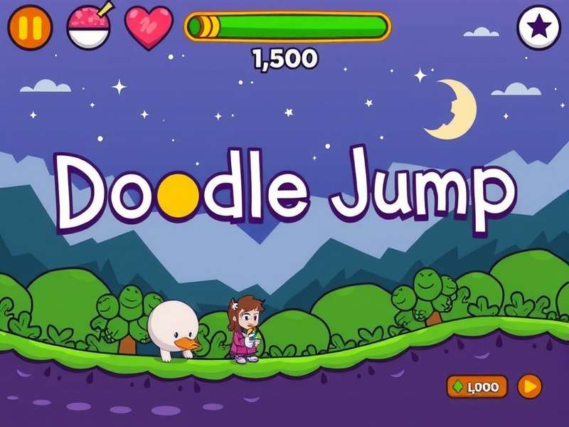 Original Doodle Jump release on early iPhone interface