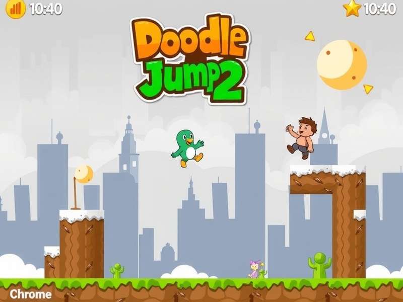 Doodle Jump 2 gameplay on Chrome browser
