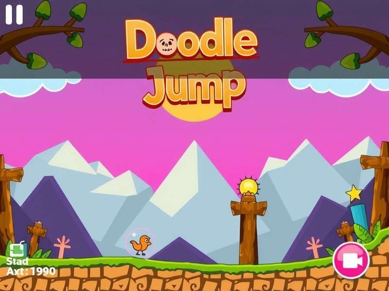 Doodle Jump gameplay on multiple devices - phone, tablet, and desktop