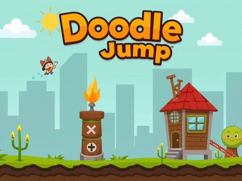 Doodle Jump game logo and main character