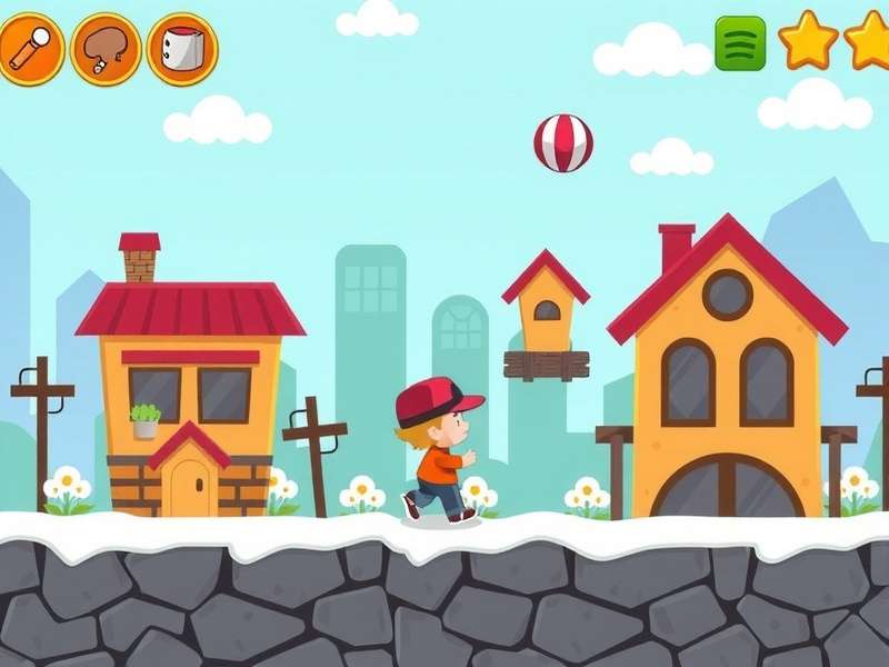 Doodle Jump 2 gameplay screenshot showing the Doodler on platforms with enemies