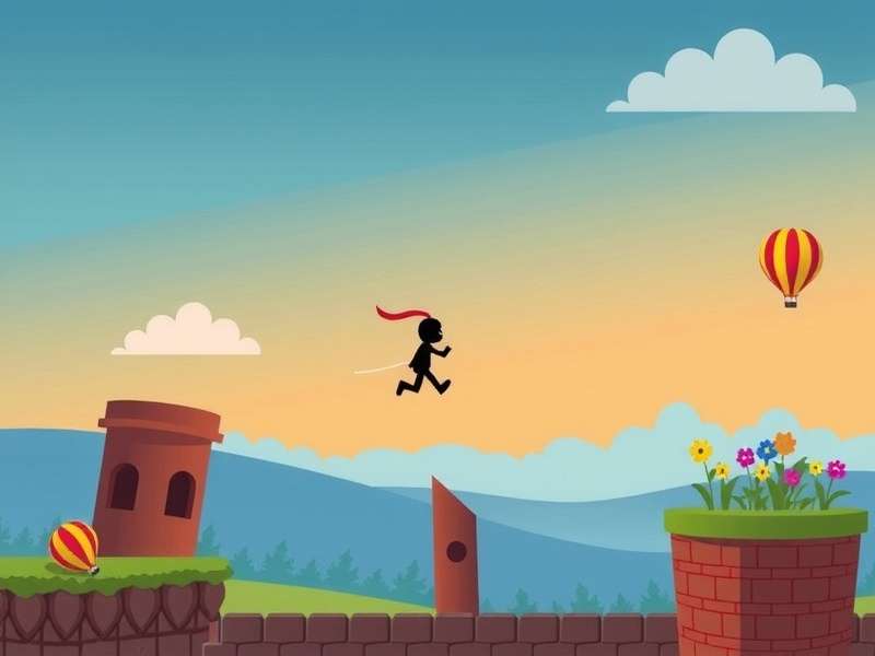 Gameplay screenshot of Doodle Jump showing character on platforms