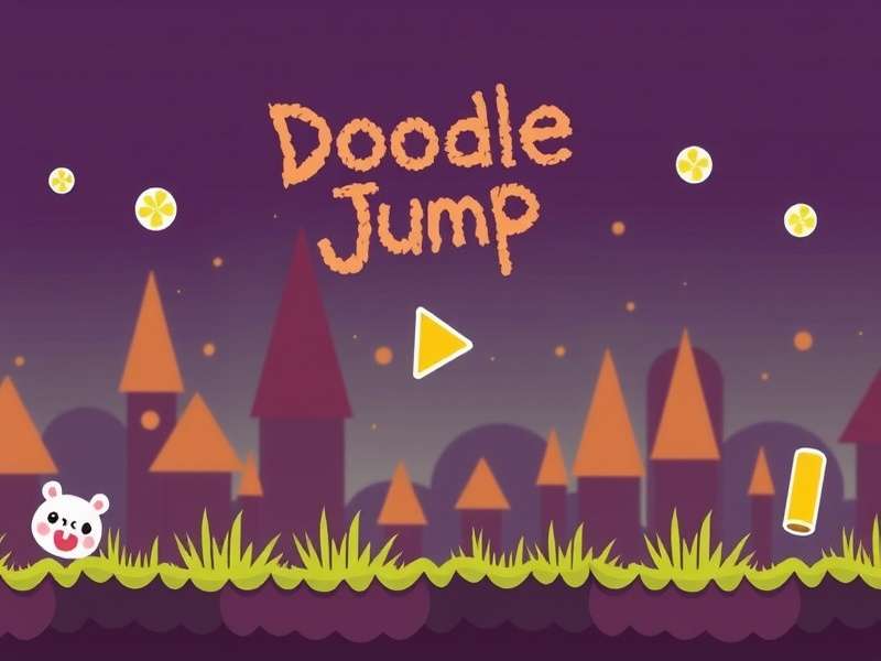 Doodle Jump Scratch gameplay screenshot showing colorful platforms and characters