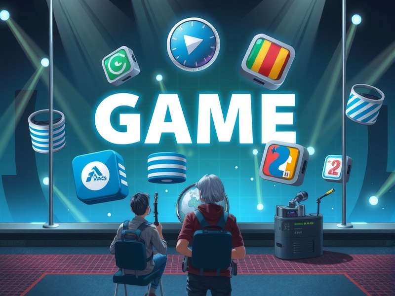 A hand holding a smartphone playing Doodle Jump with colorful platforms and characters