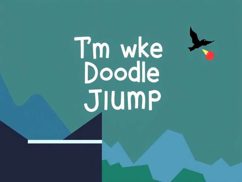 Developer coding a game similar to Doodle Jump on a laptop with GitHub visible on screen