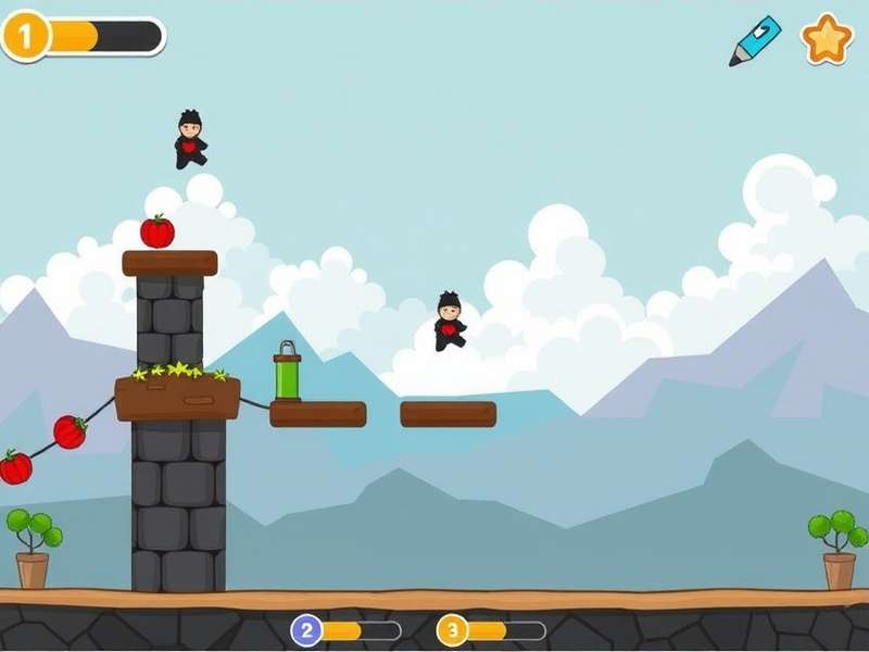 Doodle Jump Online gameplay screenshot showing the character on platforms