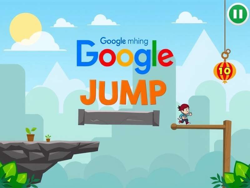 Doodle Jump gameplay screenshot showing character jumping between platforms