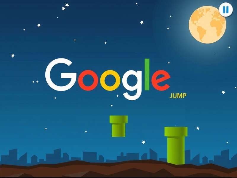 Google Doodle Jump 2 gameplay screenshot showing the Doodler on platforms