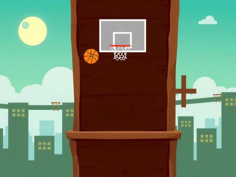Doodle Jump 2 Basketball gameplay screenshot showing character jumping through hoops