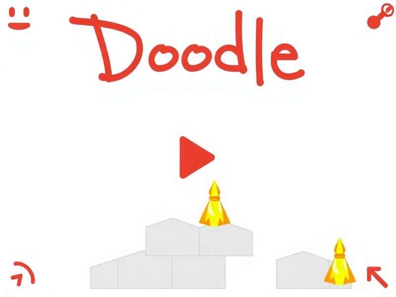 Doodle Jump gameplay screenshot showing the iconic Doodler character on green platforms