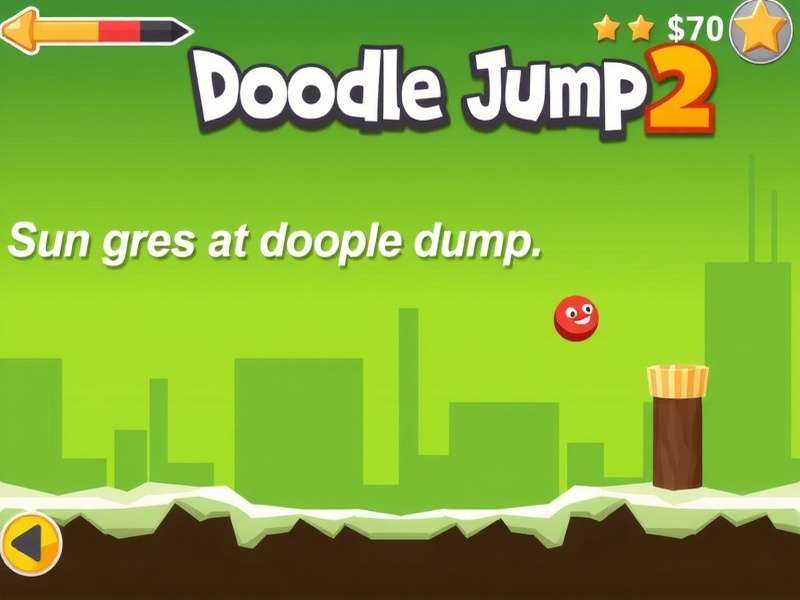 Doodle Jump 2 gameplay showing multiple themed worlds