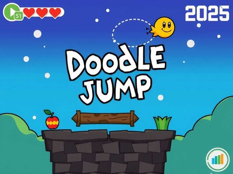 Doodle Jump 2025 gameplay on a modern smartphone screen