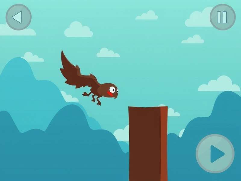 Doodle Jump gameplay screenshot showing character jumping between platforms