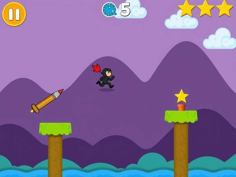 Screenshot of Doodle Jump 2 Online gameplay showing the Doodler, platforms, and a jetpack