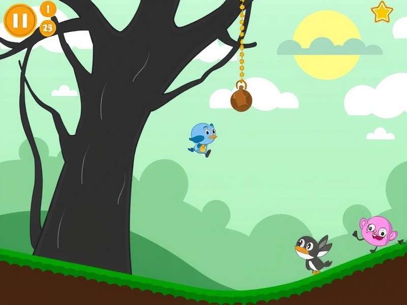 Doodle Jump gameplay screenshot showing character on platforms