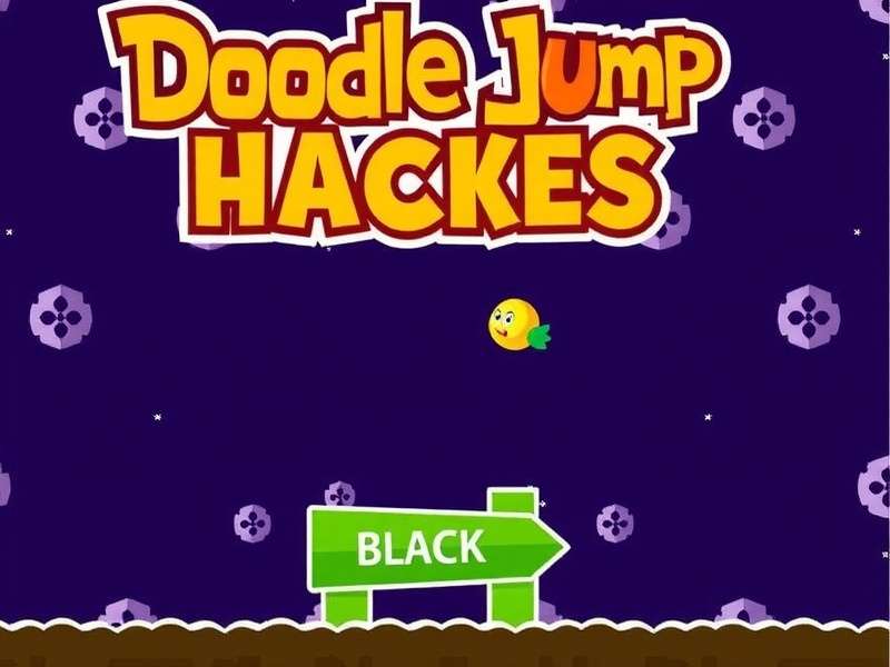 Doodle Jump gameplay with extension hack visualization