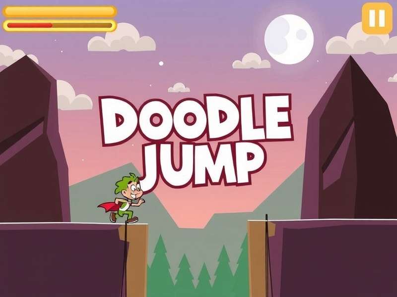 Pixel art style monsters resembling Doodle Jump enemies like UFOs and aliens