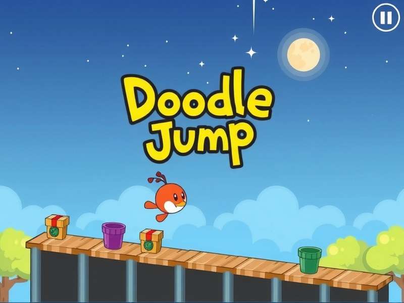 Doodle Jump Online Poki gameplay screenshot showing the character on platforms