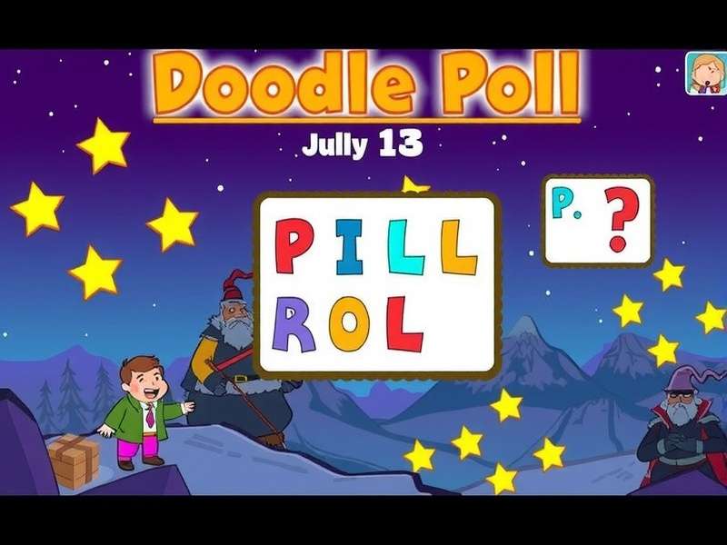 Doodle Poll Results Infographic showing player statistics and preferences