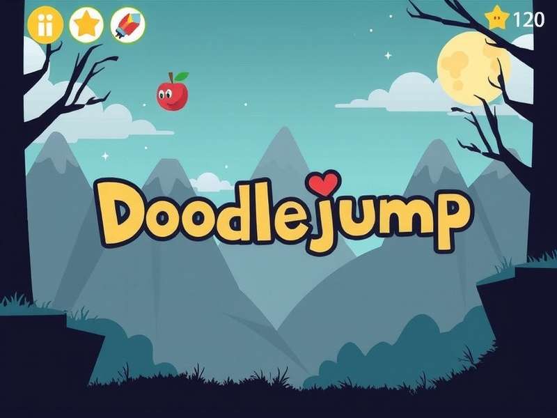 Doodle Jump game character jumping on platforms