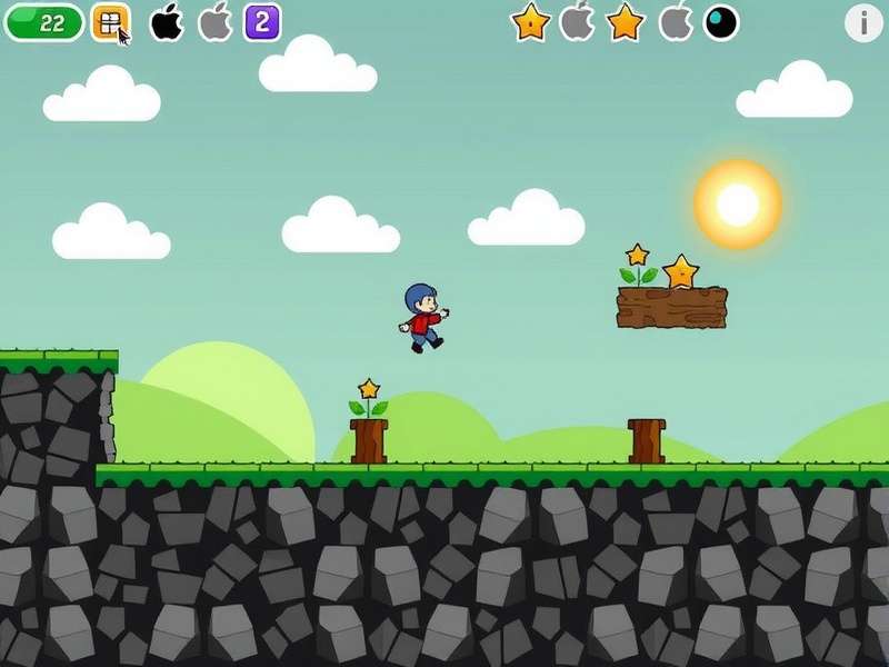 Gameplay screenshot of Doodle Jump 2 Unblocked showing the doodle character on platforms