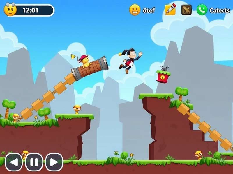 Doodle Jump Android gameplay screenshot showing the character on platforms