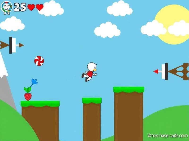 Doodle Jump gameplay visualization on a mobile device