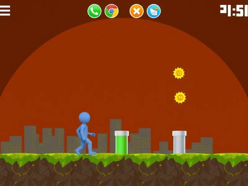 Doodle Jump gameplay on Google Chrome browser