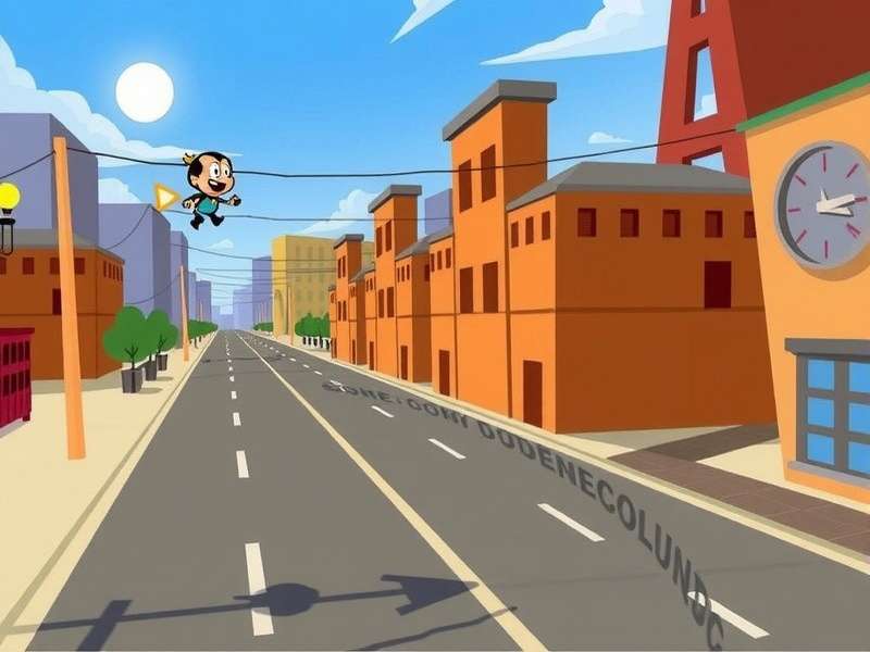 Doodle Jump Trailer scene showing the adventurous jumper leaping across colorful platforms in a dynamic vertical world