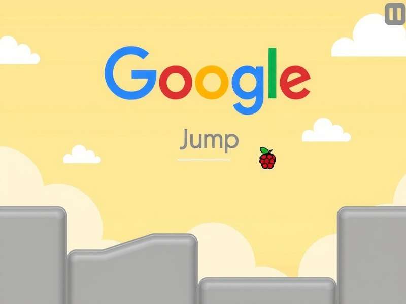 Doodle Jump gameplay on a mobile device showing the classic doodle character jumping between platforms