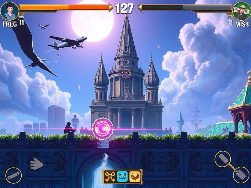Doodle Jump gameplay screenshot showing the iconic doodle character jumping across platforms