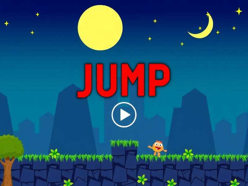 Doodle Jump character jumping across colorful platforms in classic vertical gameplay