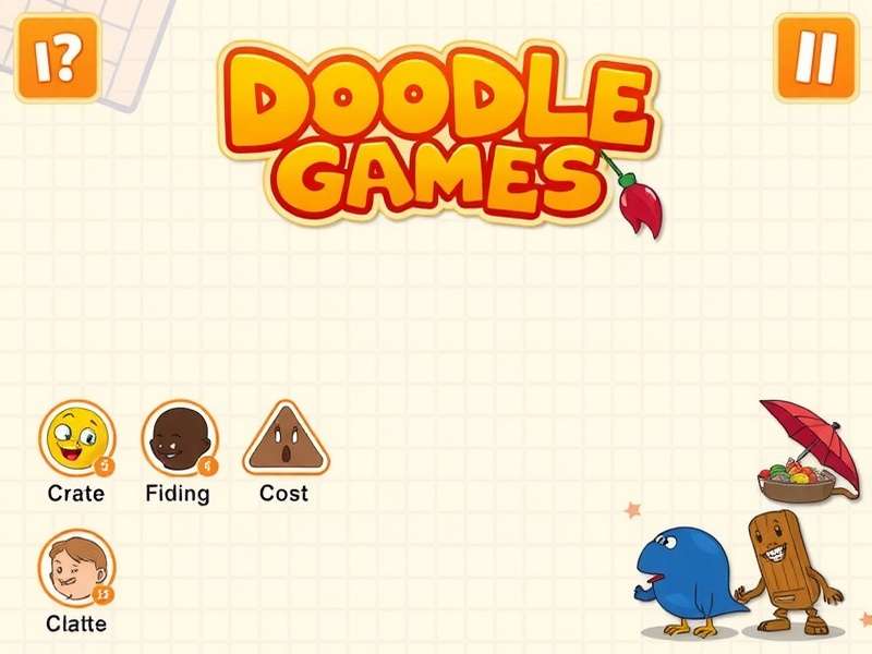 Doodle Jump character leaping across colorful platforms in a whimsical world