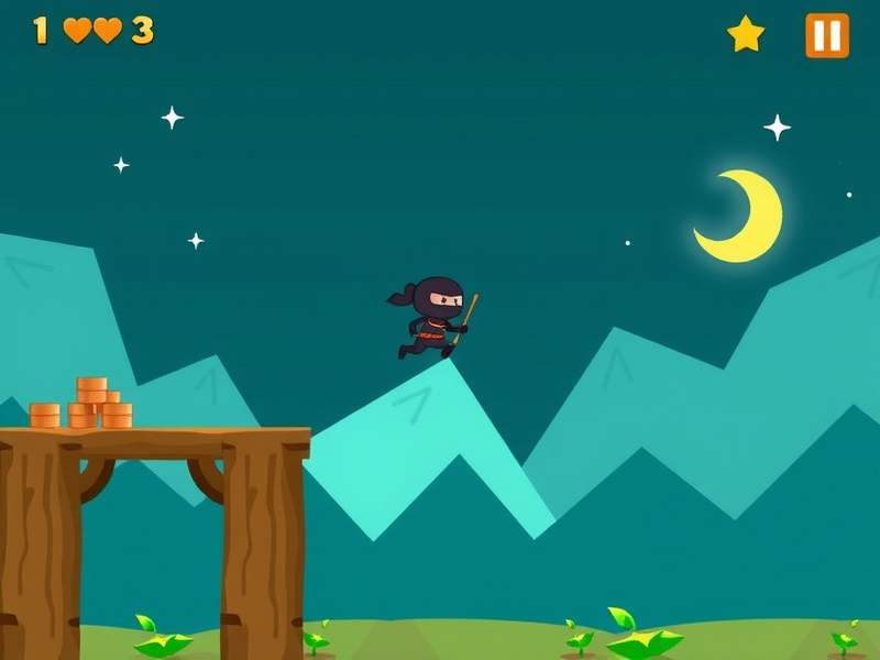 Doodle Jump Ninja Extension gameplay featuring the shadow leap mechanic and ninja character
