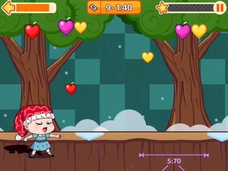 Doodle Jump gameplay screenshot on Poki platform showing the doodle character jumping across platforms with power-ups