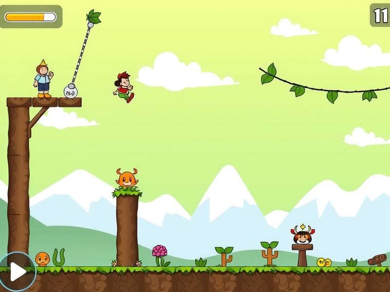 Doodle Jump Game Extension hero visual showing colorful platform jumping gameplay