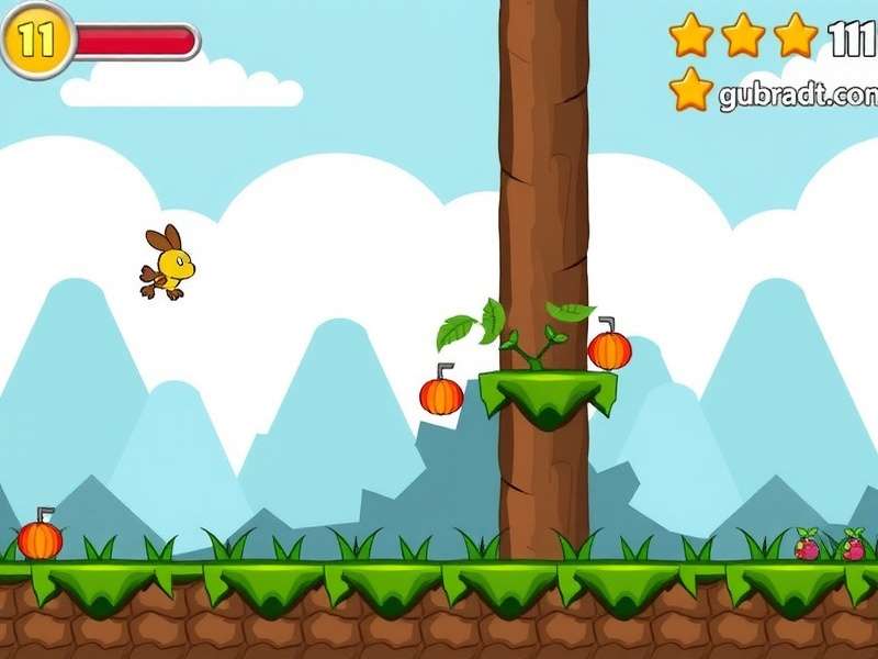 Doodle Jump 2 Player gameplay with two characters jumping on platforms