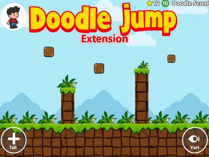 Doodle Jump Extension Unblocked strategy heatmap showing optimal platforming paths and danger zones