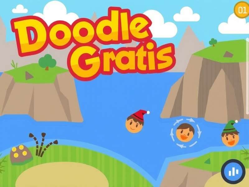 Doodle Jump gameplay screenshot showing the iconic platformer with the main character jumping across platforms